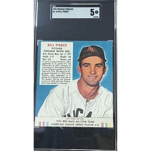 Vintage 1952 Redman Tobacco Bill Pierce SGC 5